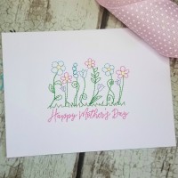 Mother's Day Card Embroidery Design